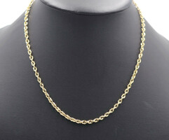 Wide Link 14KT Yellow Gold 3.1mm Wide Classic Rope Chain Necklace 19 1/4" - 4.4g