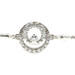 Women's 0.38 ctw Round Diamond 10KT White Gold Adjustable to 10" Bolo Bracelet. 