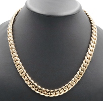 Heavy 12.3mm Wide Solid 10KT Yellow Gold 22.5" Curb Link Necklace - 234.1 Grams