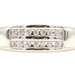 Men's 2-Row 0.25 Ctw Round Diamond 10KT White Gold Channel Wedding Band 3.89g