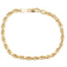 Classic High Shine 10KT Yellow Gold 4.8mm Rope Chain Bracelet 8 1/4" 3.96 Grams