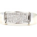 14KT White Gold 0.40 ctw Square Cut Diamond Channel 6.9mm Band Ring Size 8 5.4g