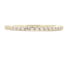 0.25 ctw Round Diamond Semi Eternity Anniversary Band 14KT Yellow Gold Ring 1.4g