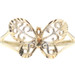 Women's Estate 10KT Yellow Gold Diamond Cut Butterfly Ring Size 7 by JCM - 1.2g