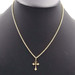 14KT Yellow Gold Cross Pendant on a 10KT Yellow Gold 18" Rope Chain Necklace 3g