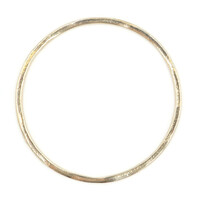 Women's 12KT Yellow Gold 1.8mm 8" Hammered Style Thin Unique Bangle Bracelet 9g