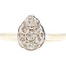 0.28 ctw Round Diamond Pear Cluster Ring in 10KT White Gold Engagement Ring 2.6g