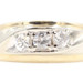 Classic 3-Stone 0.54 Ctw Round Diamond 10KT Two-Tone Gold Statement Ring - 5.07g