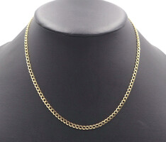 Estate High Shine 10KT Yellow Gold 3.6mm Curb Link Chain Necklace 18 3/8" - 4.1g