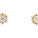 0.16 ctw Round Diamond Two Tone 14KT Yellow & White Gold Buttercup Stud Earrings