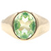 Estate 4.0 ctw Oval Cut Fluorite Gemstone 10KT Yellow Gold Men's Signet Ring 