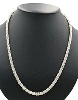 High Shine 4.9mm Sterling Silver (925) Anti Tarnish Byzantine Chain 24" Necklace