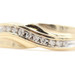 Men's 0.15 ctw Round Diamond Diagonal 6.6mm 10KT Yellow Gold Channel Band Ring 