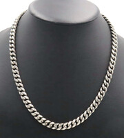 Men's 22.5" 925 Sterling Silver 8.9mm Wide Curb Link Heavy Necklace - 47.3 Grams