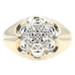 Classic 0.10 Ctw Single Cut Diamond 10KT Yellow Gold Flower Cluster Ring - 3.7g