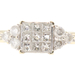 0.90 Ctw Princess, Round & Baguette Diamond 10KT Gold Cluster Engagement Ring