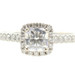 1.15 ctw Cushion & Round Cut Hidden Halo 14KT White Gold Engagement Ring 3.2g 