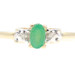 Estate 0.17 Ctw Oval Cut Natural Emerald & Single Cut Diamonds 14KT Gold Ring 2g