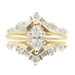 1.02 ctw Marquise, Round & Baguette Diamond 14KT Yellow Gold Wedding Ring Set 6g