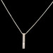 18KT White Gold 0.01 ctw Round Diamond Bar Pendant 17.5" Box Chain Necklace 2.1g