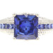 Women's 3.05 Ctw Princess Cut Lab-Created Sapphire 10KT White Gold Ring by JH