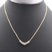 Estate 0.90 ctw Round Diamond V Style 14KT Yellow Gold Women's 18" Necklace 7.4g