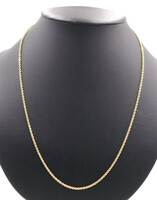 Classic 10KT Yellow Gold 2.2mm Wide High Shine Rope Chain Necklace 24" - 9.39g