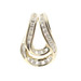 Women's Estate 10KT Yellow Gold 0.40 ctw Round Diamond Omega Slide Pendant 3.40g