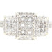 Women's 1.20 Ctw Princess & Round Diamond 14KT White Gold Halo Cluster Ring 4.4g