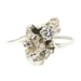 Retro Style 14KT White Gold 3-Stone 0.20 Ctw Round Diamond Nugget Ring 2.22g