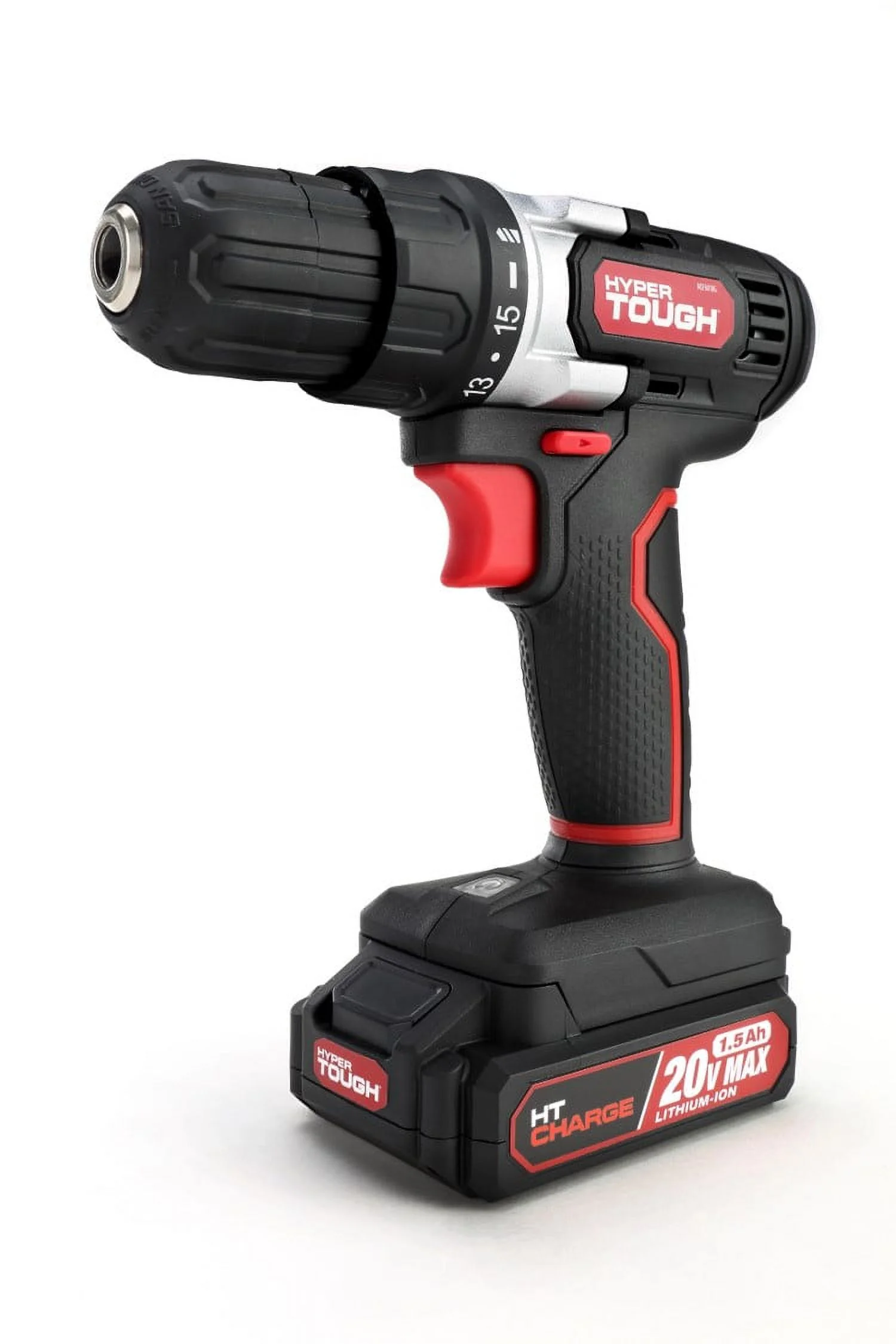 Hyper Tough 20V Max Lithium-Ion Cordless Hammer Drill, 1/2 inch Chuck, 2 Speeds 