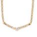 Estate 0.40 ctw Round Diamond V Style 14KT Yellow Gold Women's 18" Necklace 4.5g