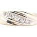 Men's 0.55 ctw Round Diamond Diagonal 8.3mm 14KT White Gold Channel Band Ring 