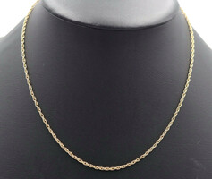 18" Classic Twisted Link 14KT Yellow Gold 2mm Wide High Shine Necklace 5g by AJC