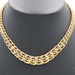 Estate 14KT Yellow Gold Fancy Link Graduated 17.5" Statement Necklace Italy 19g