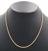 Fancy 18KT Yellow Gold Twisted Rope & Ball / Bead Chain Necklace 20" - 8.7g