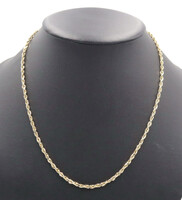 Classic 10KT Yellow Gold 3.1mm High Shine 21" Rope Chain Necklace by RCI - 13.7g