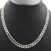 High Shine Sterling Silver 8.6mm Wide Curb Link Necklace 20" - 34.77 Grams