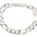 8.5" Classic Sterling Silver 925 10.8mm Wide Figaro Bracelet Made in Italy 20.4g