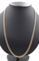 Men's Long 26.5" 10KT Yellow Gold Curb Link 6.1mm Heavy Gold Necklace 21.98g 