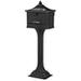 Architectural Mailboxes Pedestal Large Black,Mailbox and Post Combo 