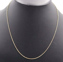 Classic 14KT Yellow Gold 1.7mm Wide High Shine Rope Chain Necklace 22" - 4.9g