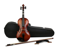 Twinkle 4/4 Student Beginner 4 - String Violin With Bow and Hard Carry Case