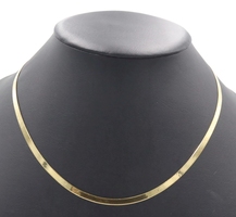 High Shine 10KT Yellow Gold 3.8mm Classic Herringbone Chain Necklace 20" 5.16g