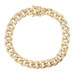 Men's Classic Diamond Cut 10KT Yellow Gold Hollow Curb Chain Bracelet 9" - 20.9g