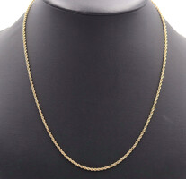 Classic 10KT Yellow Gold 2.3mm High Shine 21" Rope Chain Necklace by MJ - 2.67g