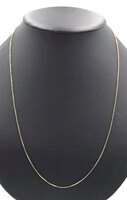 Estate 10KT Yellow Gold 0.9mm Thin Classic Box Chain Italian Necklace 24" - 2.7g