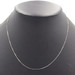 Estate 10KT White Gold 0.6mm Thin Classic Box Chain Necklace 18.5" by Croatia