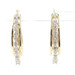 0.25 ctw Round Diamond Triple Hoop 20.4mm 10KT Yellow Gold Hoop Earrings 3.7g