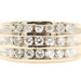 Estate 3-Row Channel Set 1.0 Ctw Round Cut Diamond 14KT Yellow Gold Ring - 6.5g